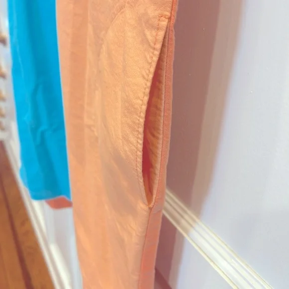 Women’s Mokuyobi Color Block Dress Short Sleeve Blue/orange With Pockets Size L - Picture 4 of 5